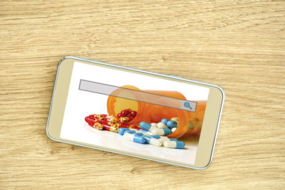 E-ordering and refill prescription online concept